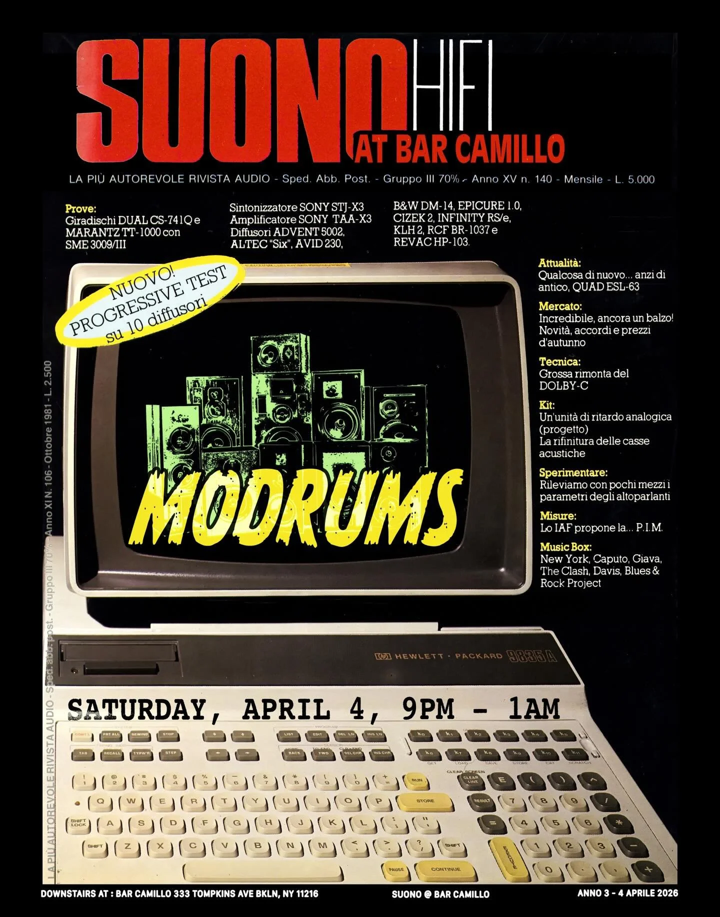 Saturday at SUONO, @modrums.music returns!  This month&rsquo;s vinyl session will be &ldquo;digging into the glorious sororities of the guitar as a dance music instrument across the African continent.&rdquo; Grooves, rhythms and drinks, head downstai