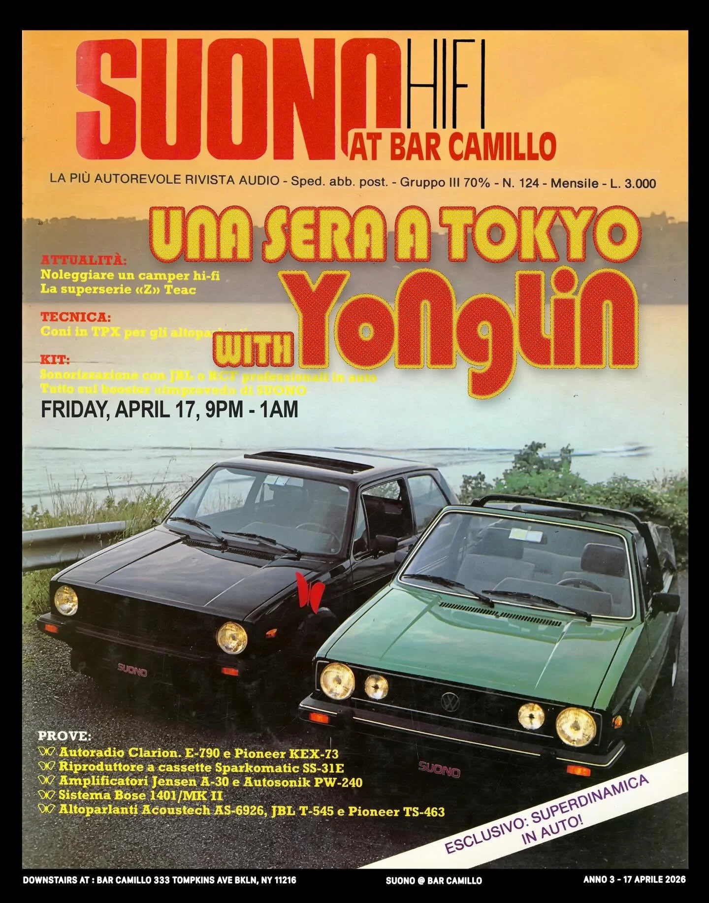 Tomorrow night (Fri 4/17), @ahhyoooonglin is back for her monthly residency &ldquo;Una Sera a Tokyo&rdquo;, and all vinyl journey through the wild world of Japanese grooves 🎌. Her selections are always surprising and SO good. Head downstairs at 9pm.