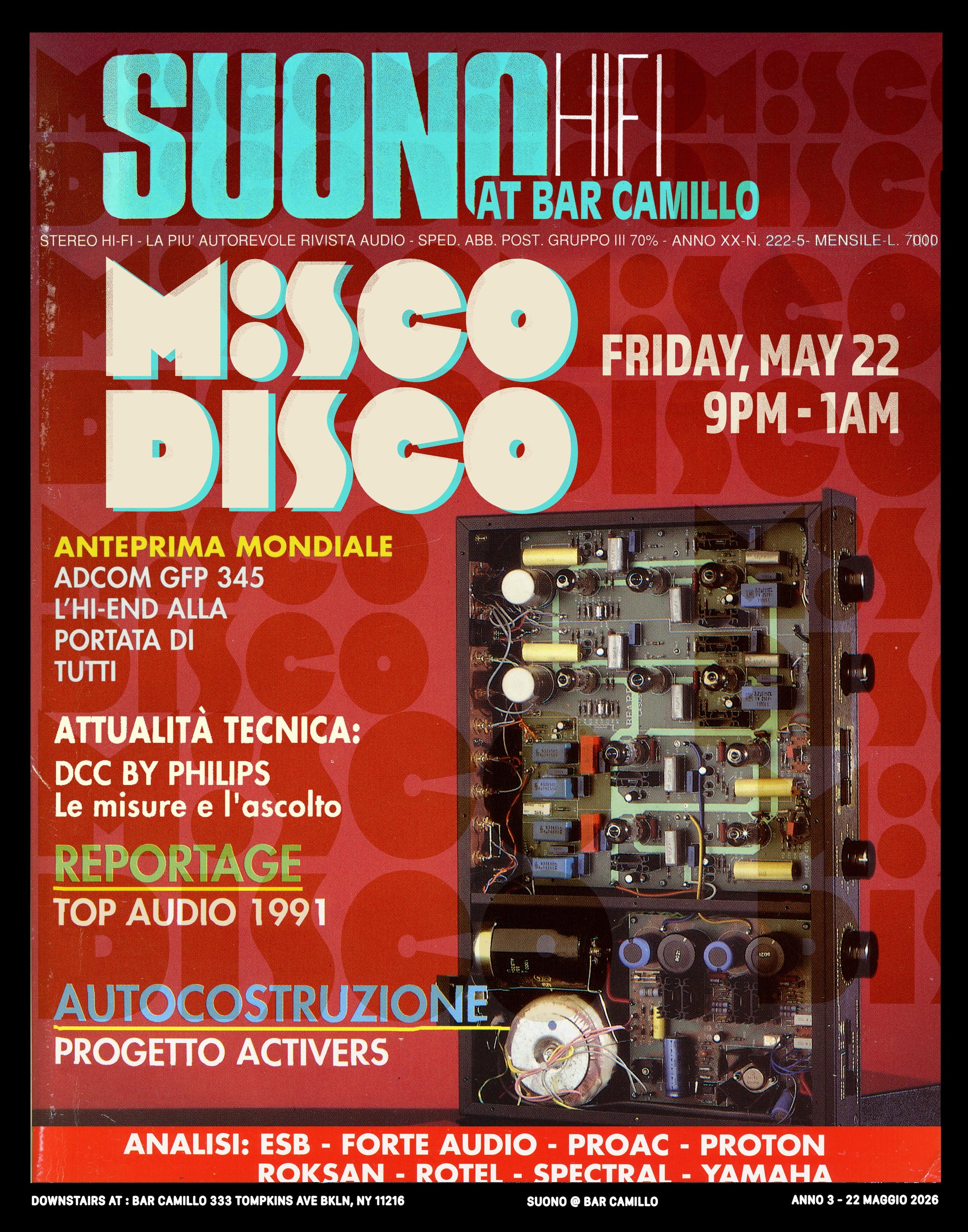 Tomorrow night, M:sco Disco (@moscouno) takes control of the deck at Suono for the first time. Consummate DJ, visual artist, record collector, partner @headhi_ny, and all around sound enthusiast, we&rsquo;re thrilled to have him running the show down