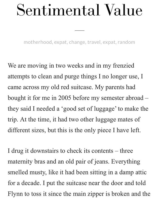 🧳 New blog post up on When We Went South - check it out at: 
https://whenwewentsouth.com/writing/my-old-red-suitcase