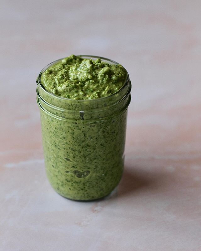 New recipe up on the blog &mdash; Radish Top Pesto!
🌱
Real talk? Food waste sucks. Beyond throwing out forgotten leftovers or orange peels... There are a lot of sneaky ways that food goes to waste in many kitchens. Radish tops are a great example of