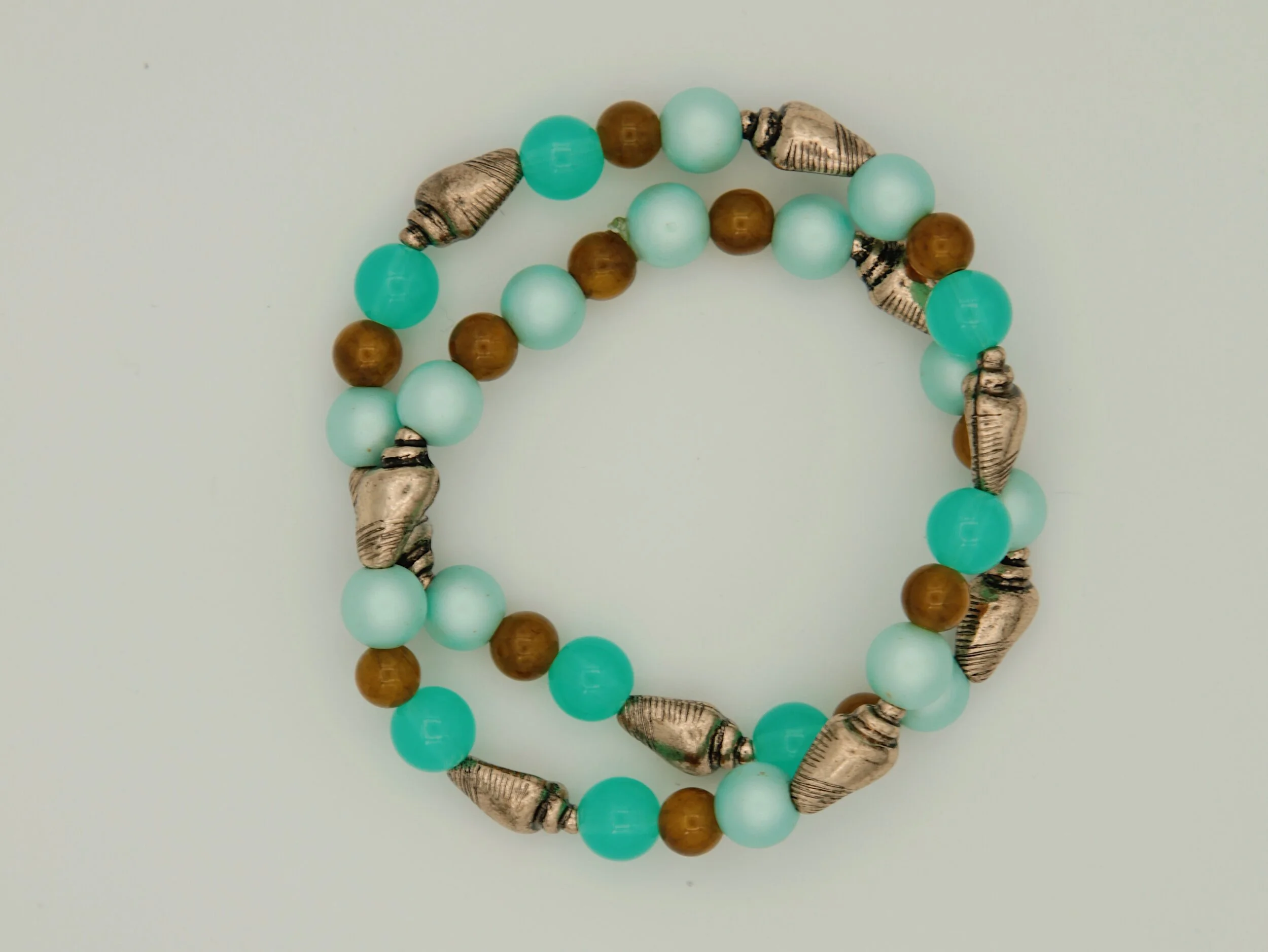 Shells By The Blue Sea Wrap Bracelet