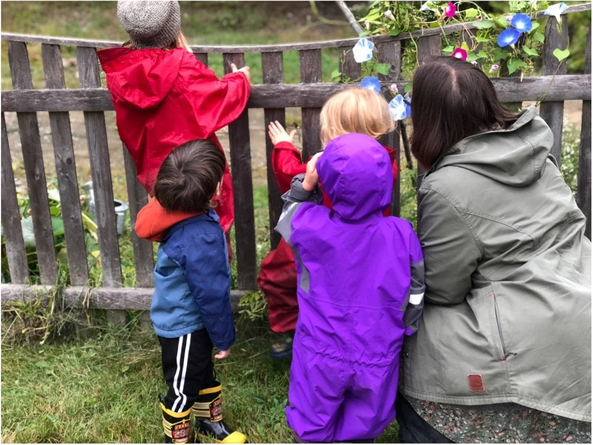Gentle early childhood drop-offs at Seacoast Waldorf School