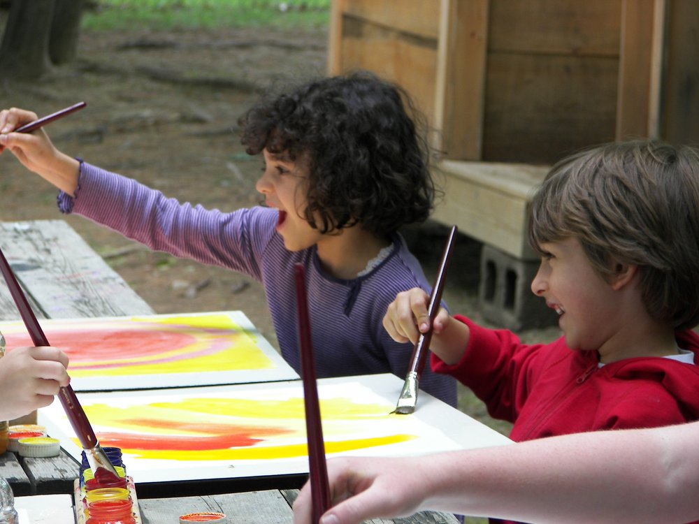 Blue and Anelia painting camp Tidewater.JPG