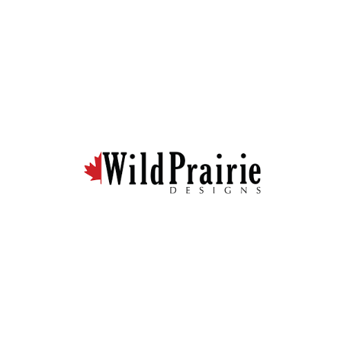 Wild Prairie Designs logo with a red maple leaf and black text on a white background.
