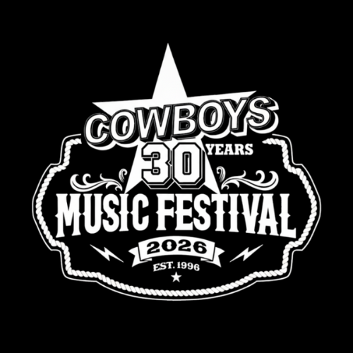 Logo for the Cowboys 30th Music Festival in 2026, celebrating 30 years since 1996.