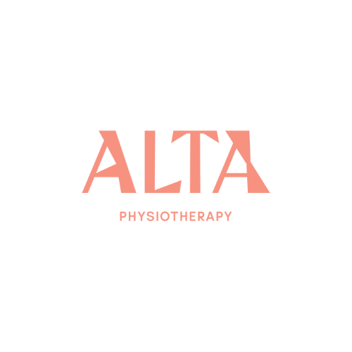 Logo with stylized text 'ALTA' and 'PHYSIOTHERAPY' underneath.