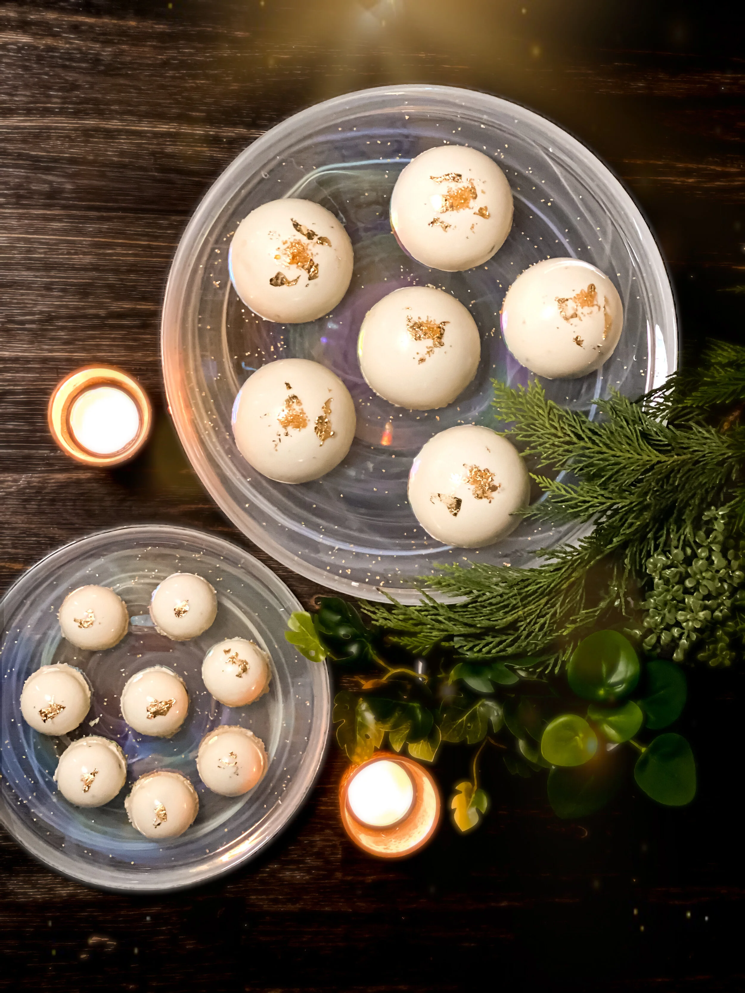 White Chocolate Saffron Dome