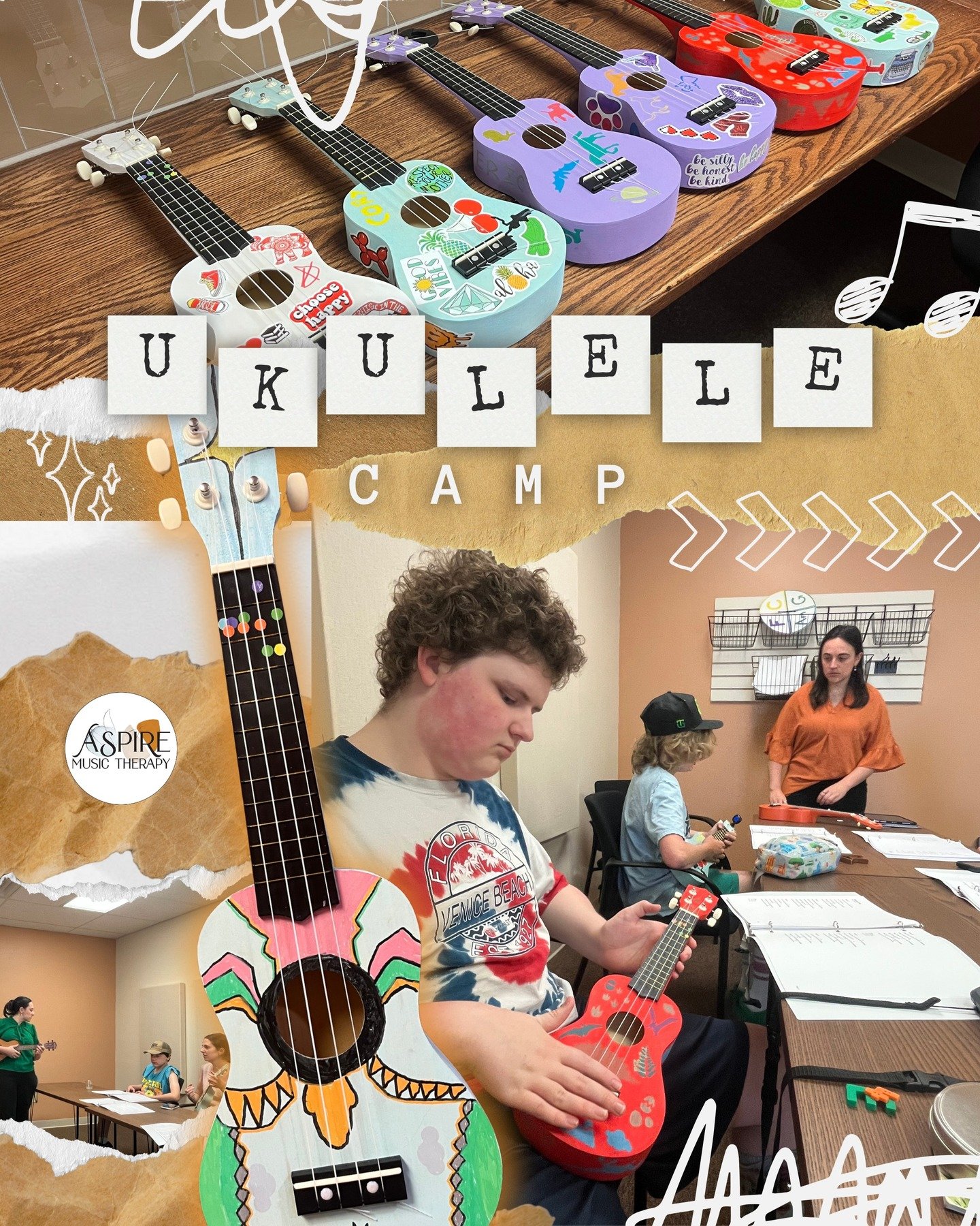 That&rsquo;s a wrap on Ukulele Camp! 🎶✨

This week, participants kicked things off by decorating their very own ukuleles with stickers, stencils, and paint markers &mdash; each one turned out so creative and unique! From there, we learned basic chor