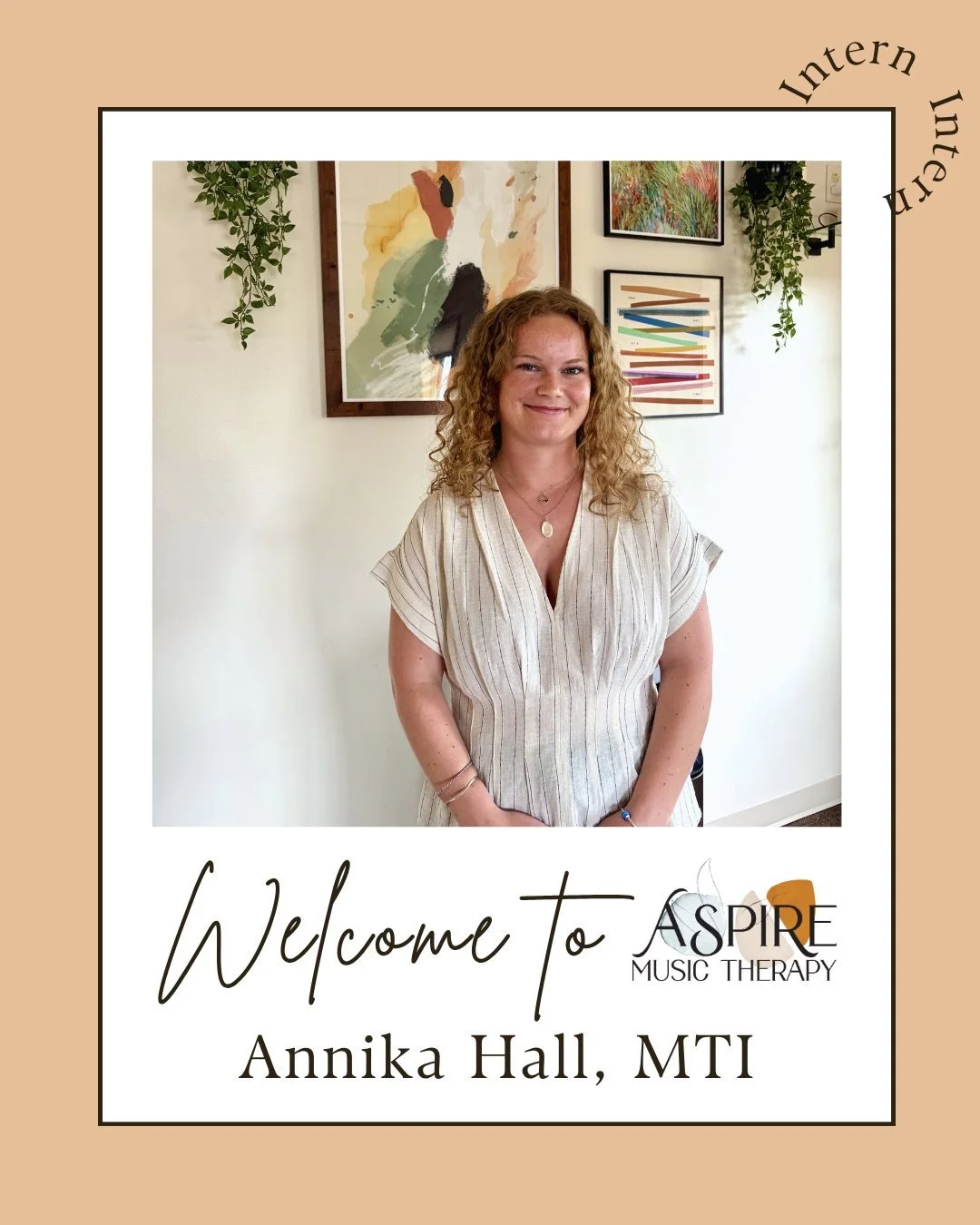 We're excited to welcome Annika as our next intern from @udaytonmusic! She'll be with us the next 6 months making music, growing her clinical skills, and preparing for the music therapy professional life. We are glad to have you, Annika!

#MusicThera