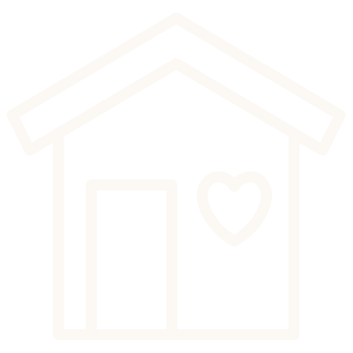 Home icon with heart as window