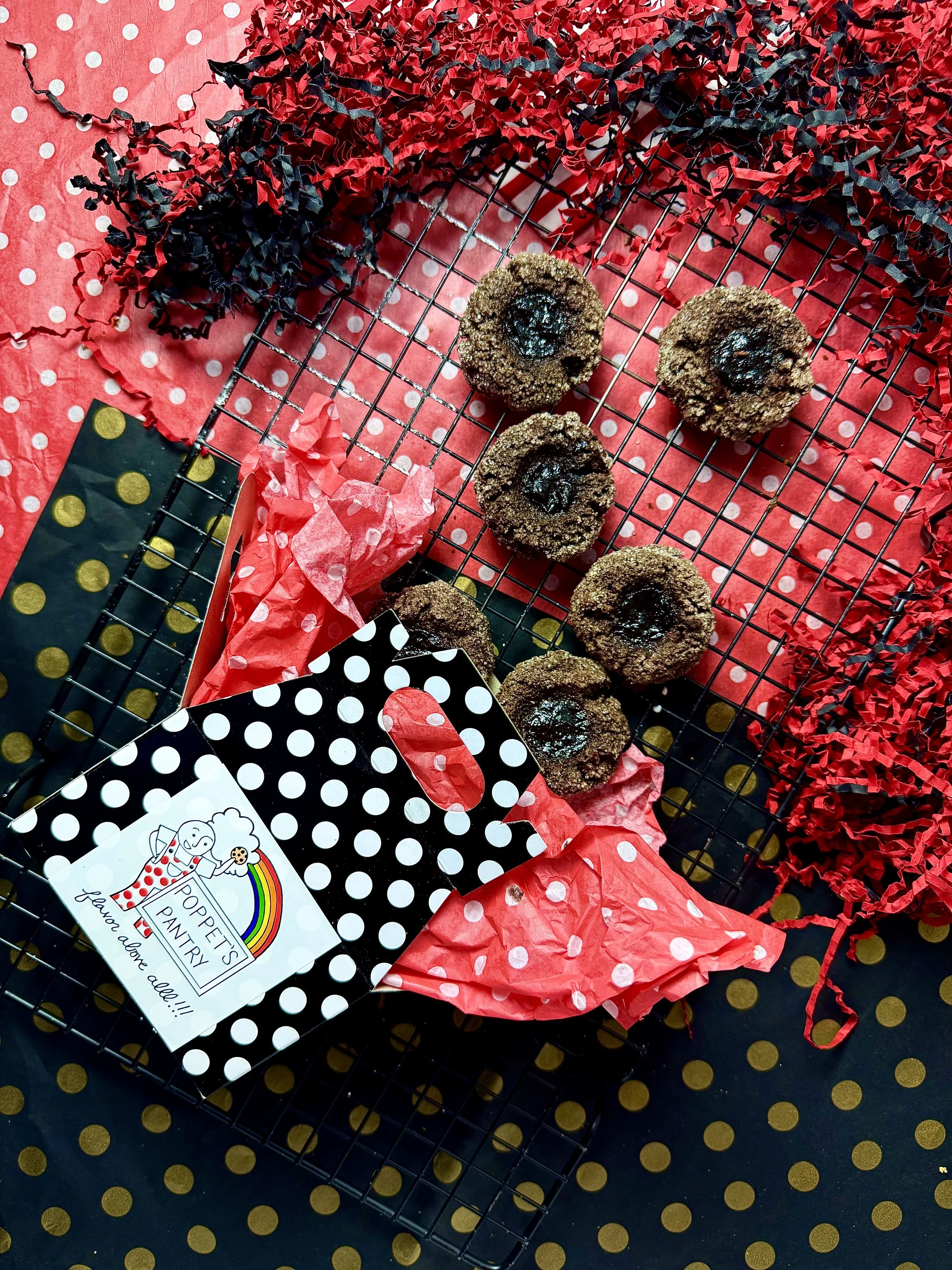 Gluten-Free Buckwheat Chocolate Plum Thumbprints Mini-box