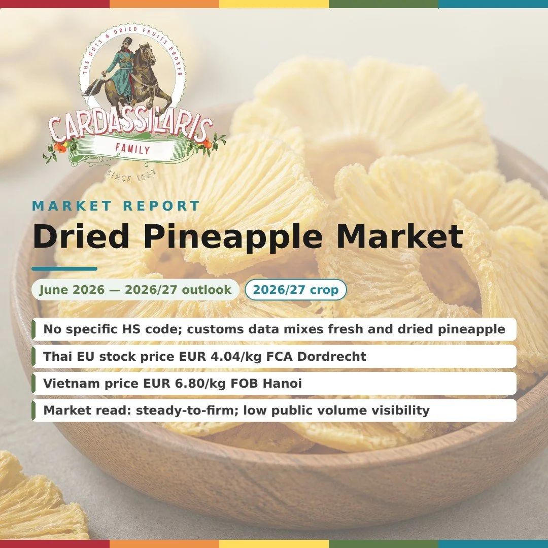 Dried Pineapple 2026/27: Spec-First Market, Thailand-Vietnam Price Gap and EU/US Compliance Risk