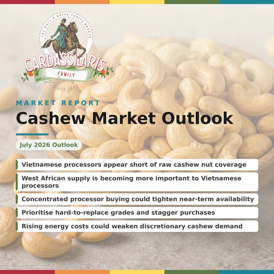 Cashews Outlook July 2026 — Vietnamese RCN Shortage Raises Firmness Risk