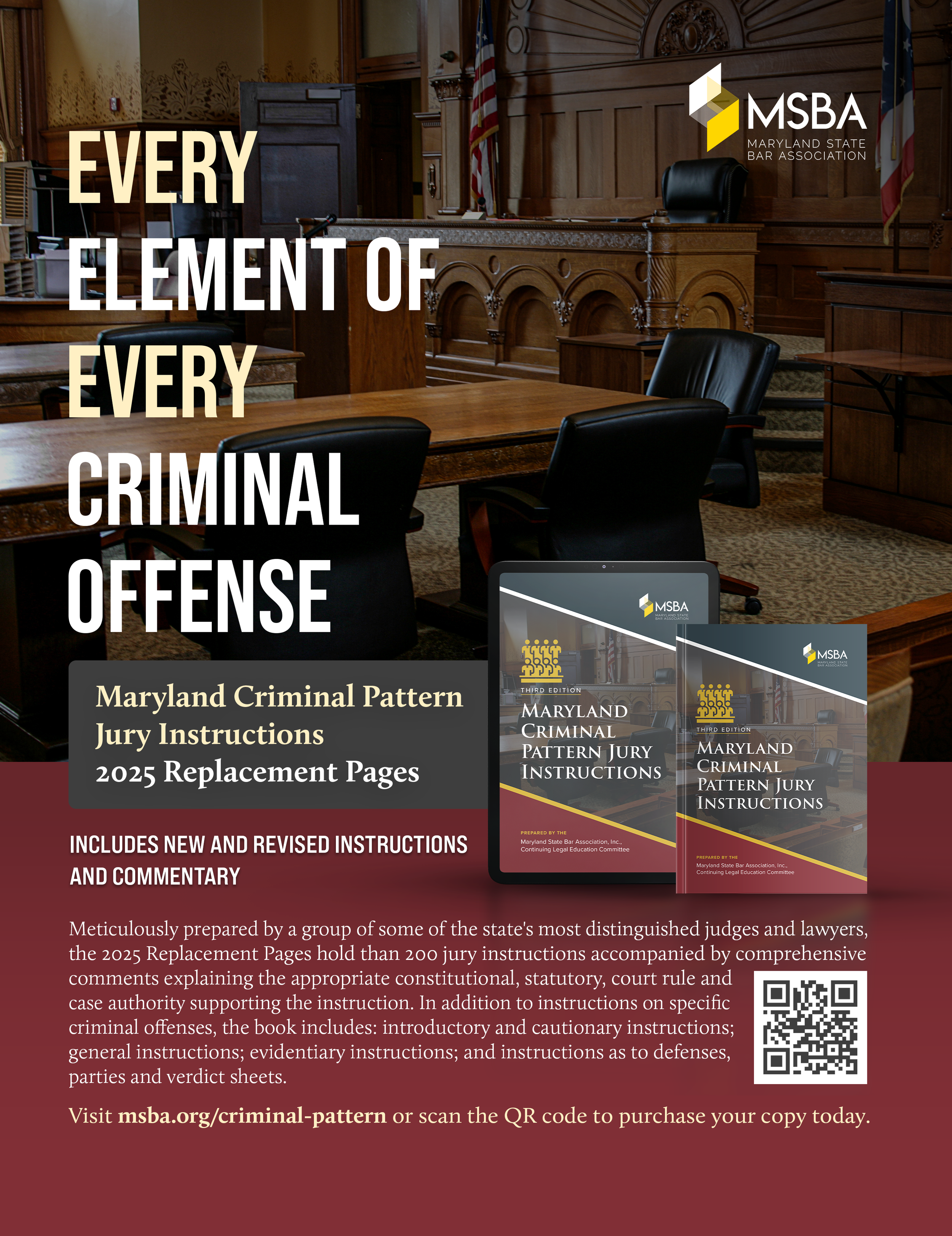 Criminal Pattern Jury Instructions 2025 Replacement Pages Full Page Ad.png