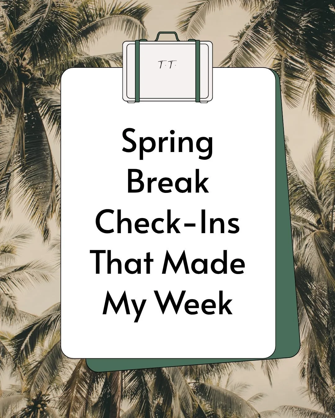 Spring break, as it should feel.

Effortless. Seamless. Completely enjoyed.

A few check-ins that say everything 🤍