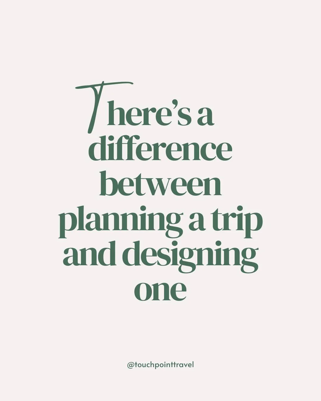 Anyone can plan a trip.

You can book a hotel, make a few reservations, and map out what to do each day.

Designing a trip is different.

It&rsquo;s understanding how someone wants to feel while they&rsquo;re there - and building everything around th