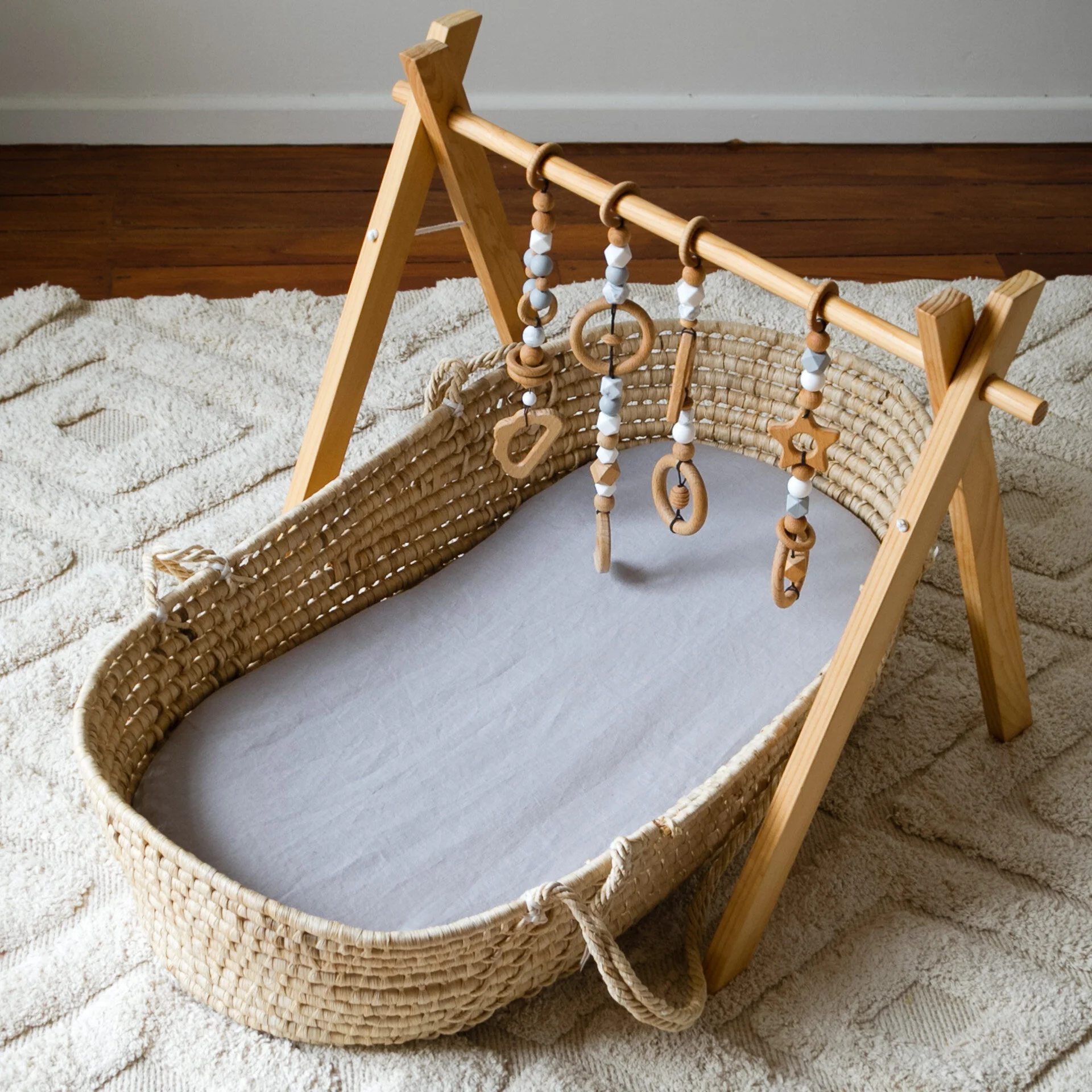 Fog Fitted Bassinet Sheet