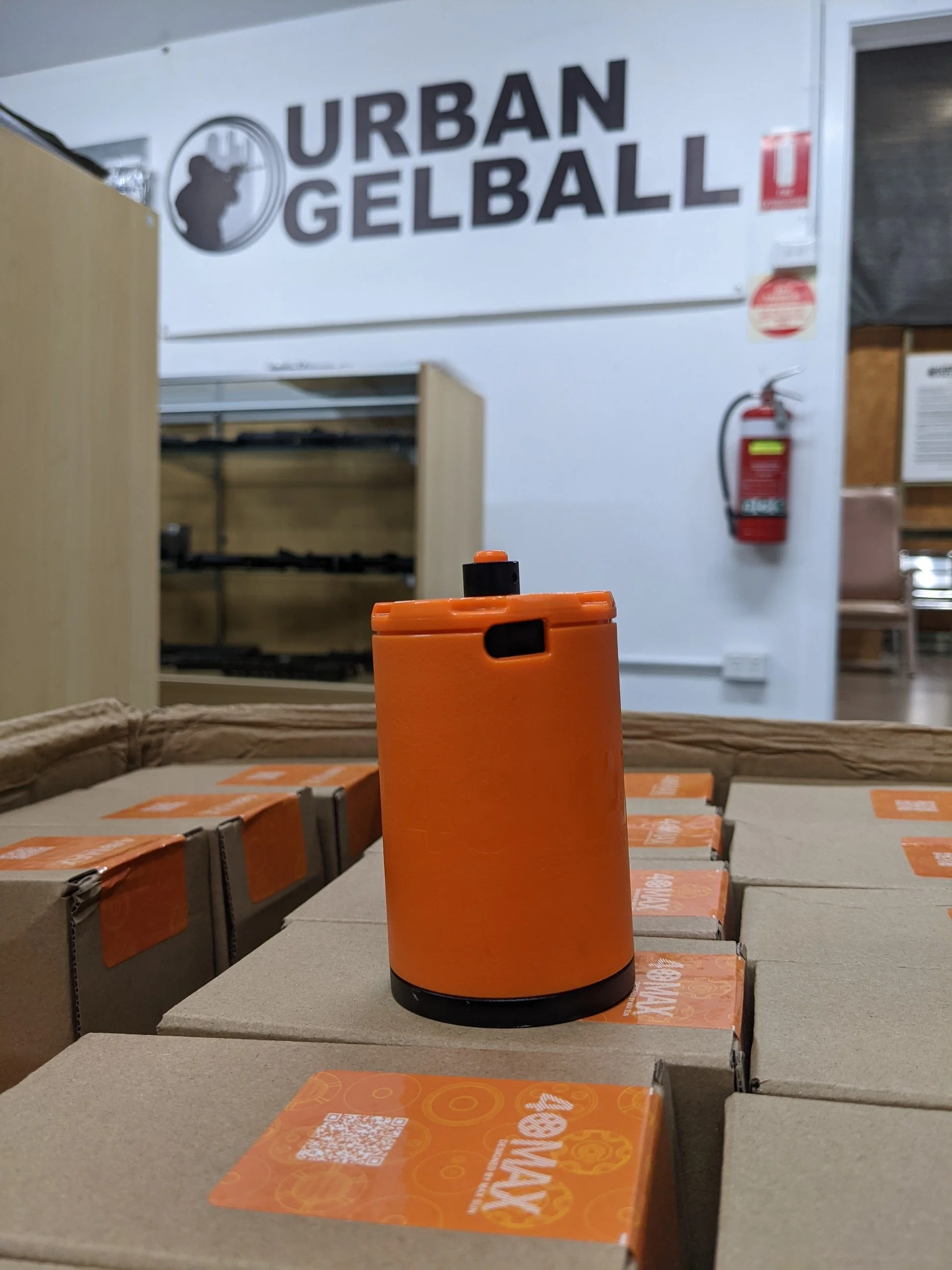 Green Gas Powered Twister Grenade by 40 Max — Urban Gelball