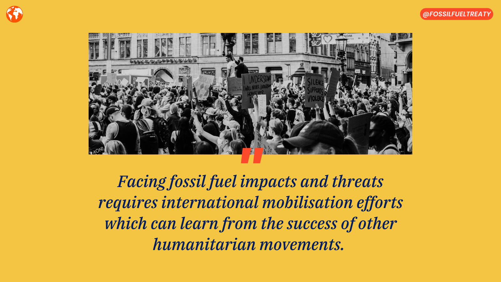 Previous Humanitarian treaties show that the Fossil Fuel Treaty Initiative is more than just an