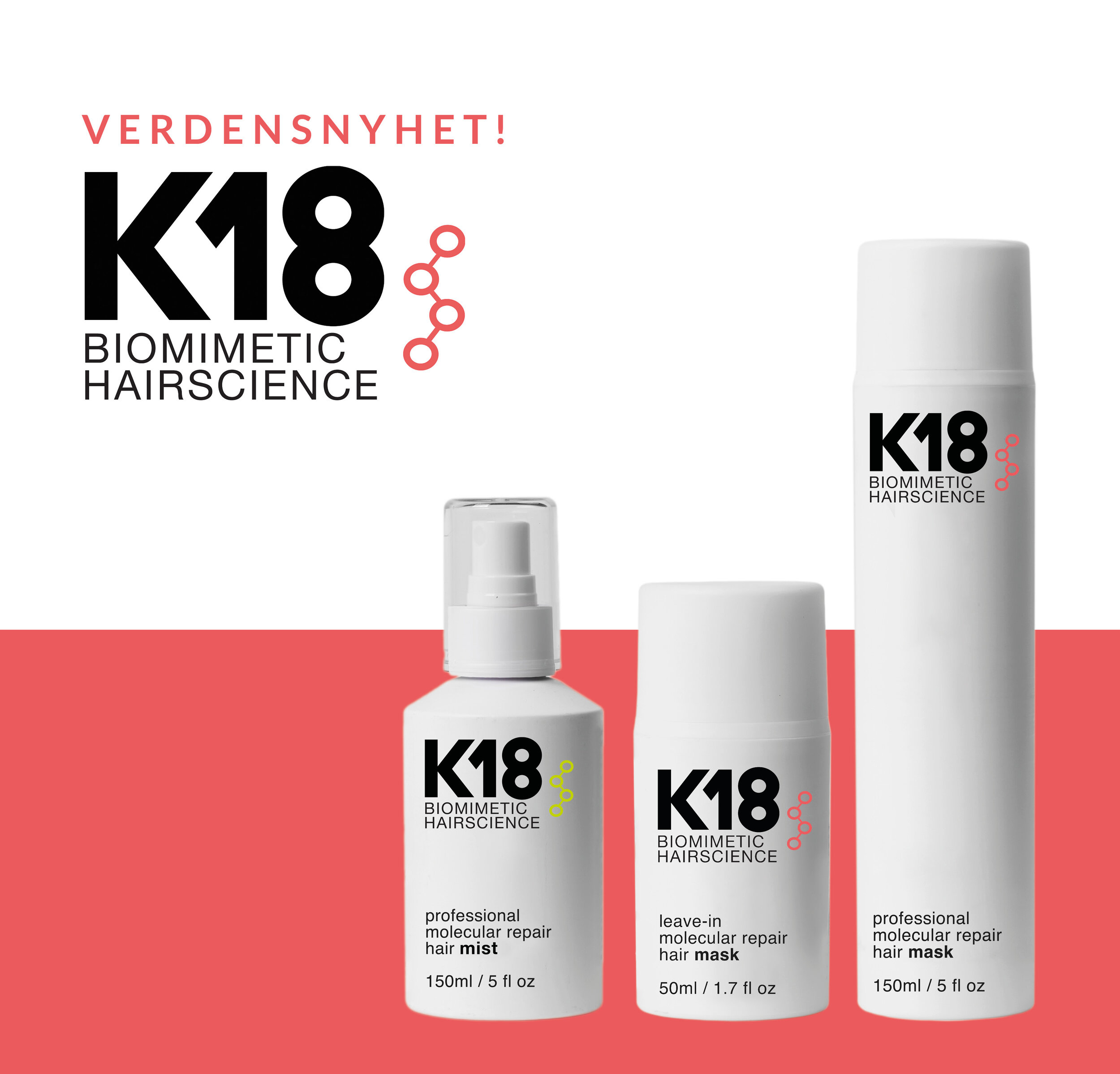 K18 - banebrytende hårpleie!