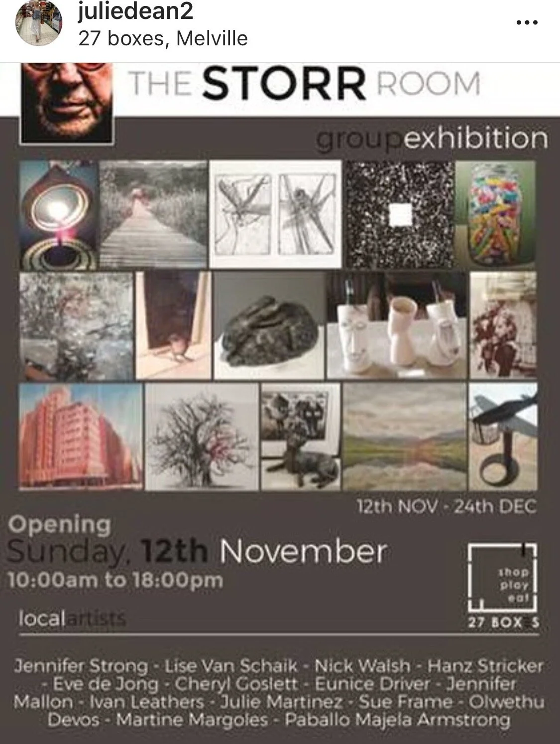 THE STORR ROOM EXHIBITION , Melville, 27 Boxes : 2016 