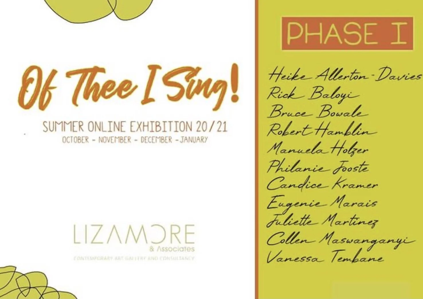 LIZAMORE AND ASSOCIATES EXHIBITION , Online 2020 / 2021