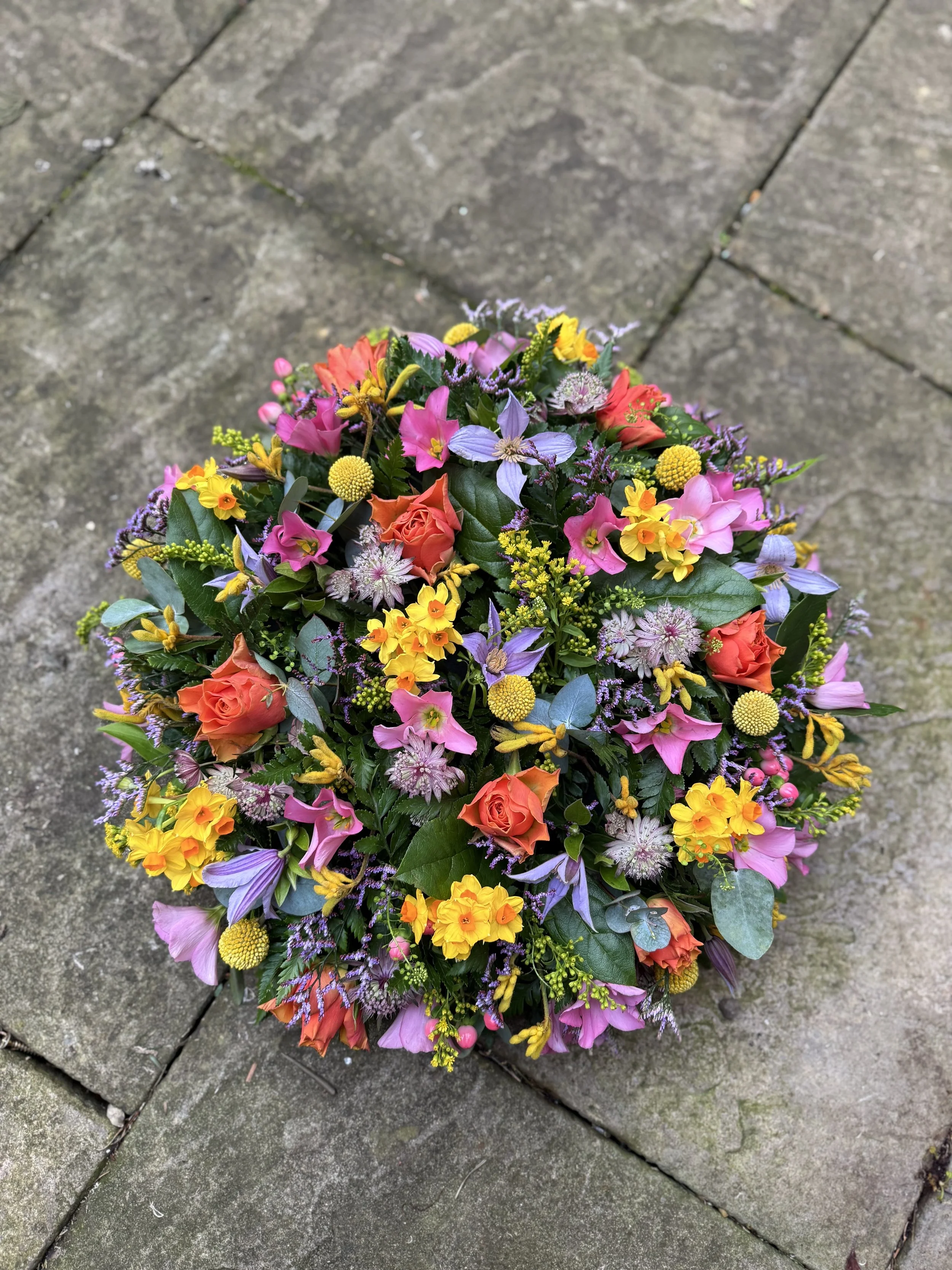 Mixed Flower florist choice posy pad