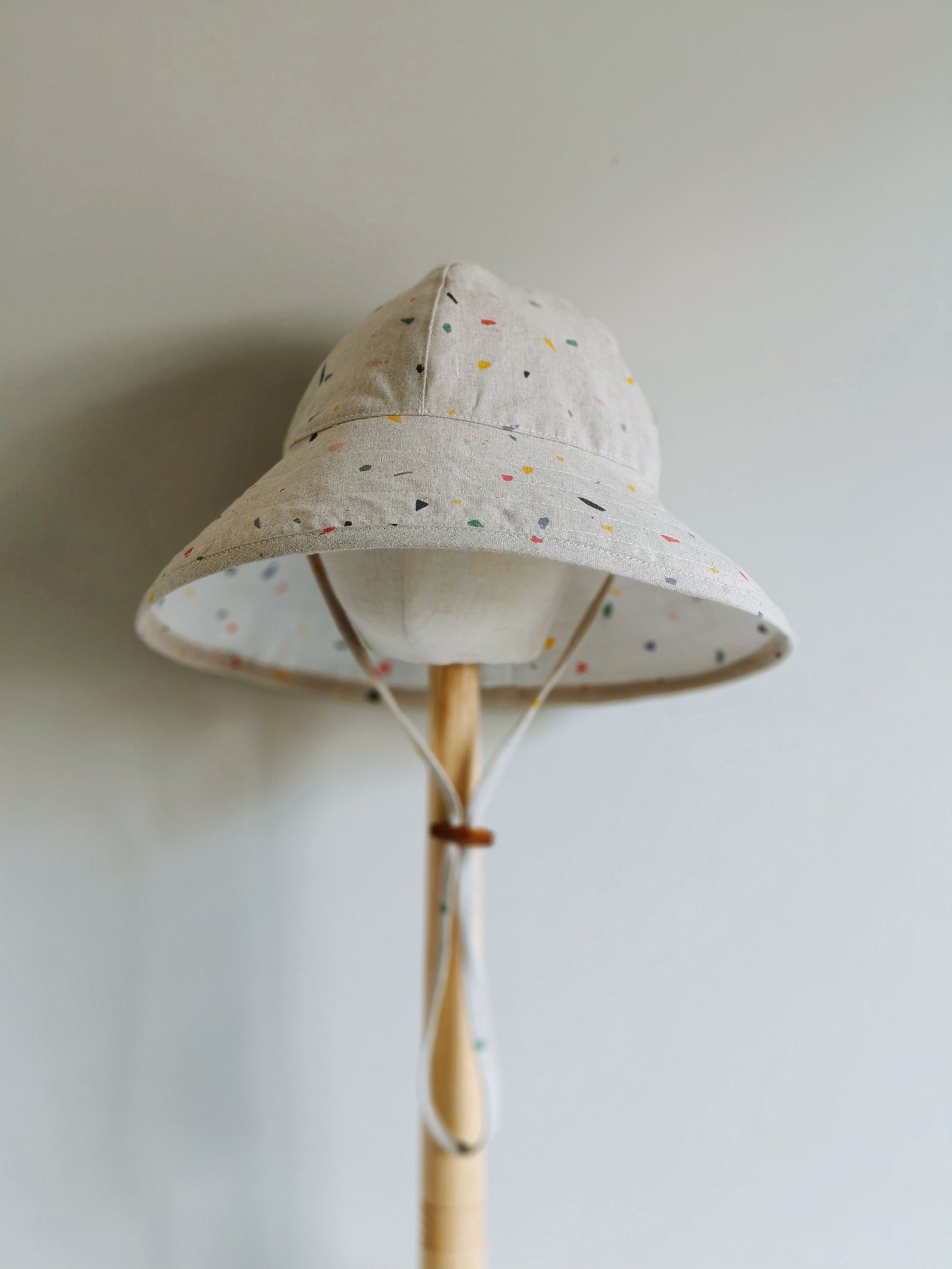 Reversible Kids Cotton Summer Sun Hat - Confetti Mix