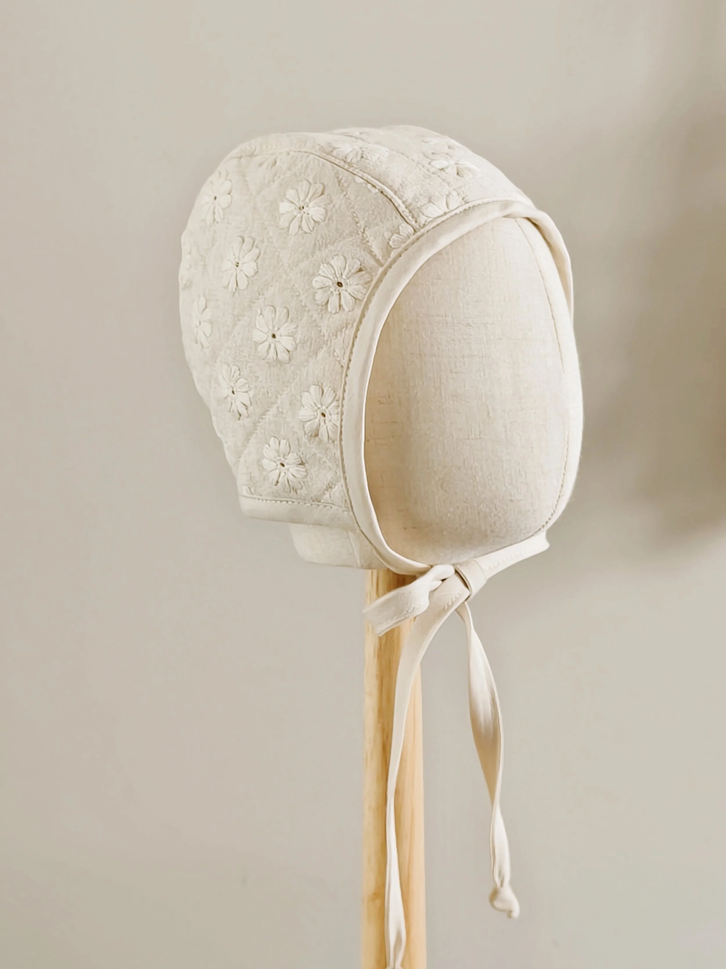 Baby Quilted Bonnet - Soft Cotton