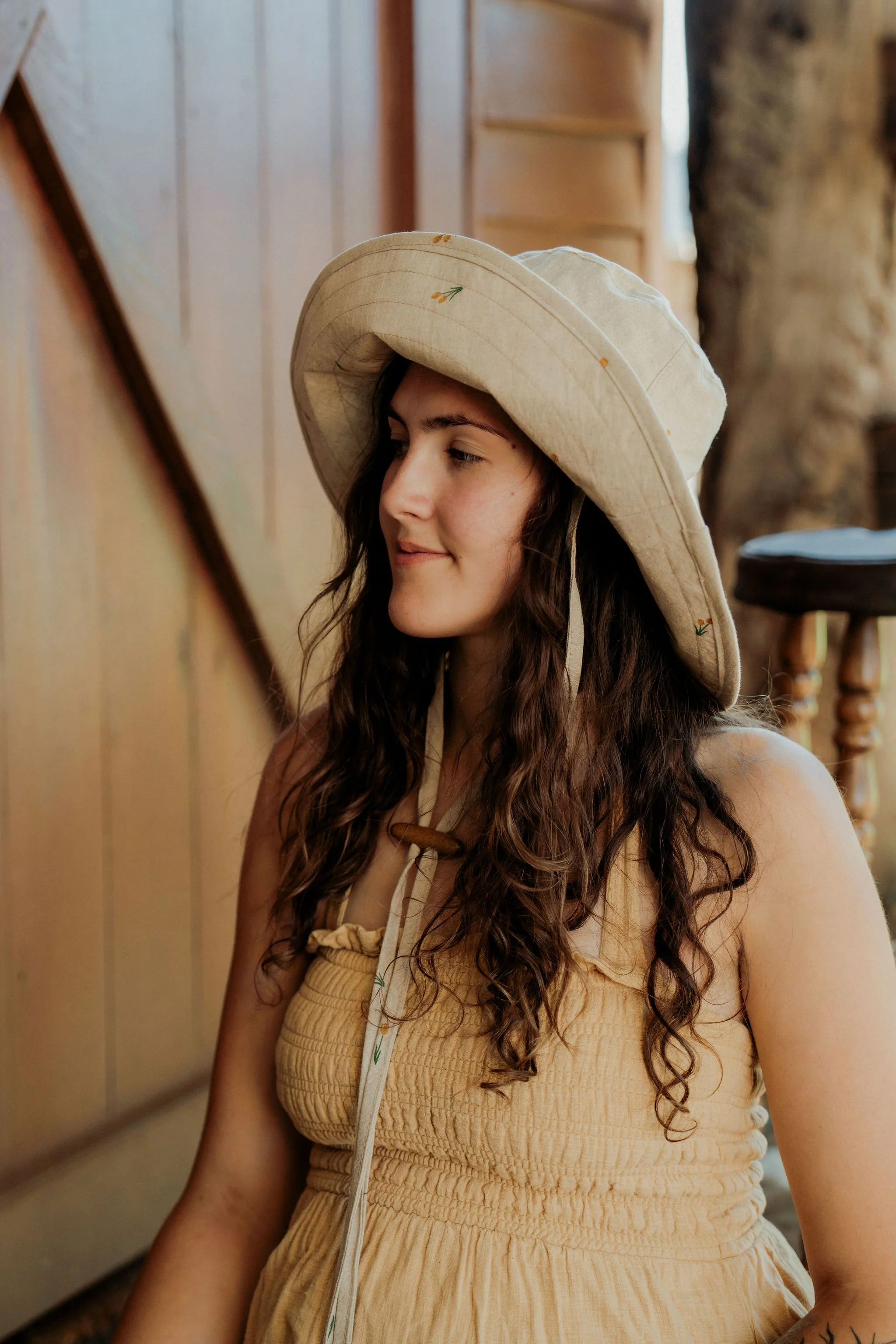 Adult Summer Yellow Tulip Summer Sun Hat