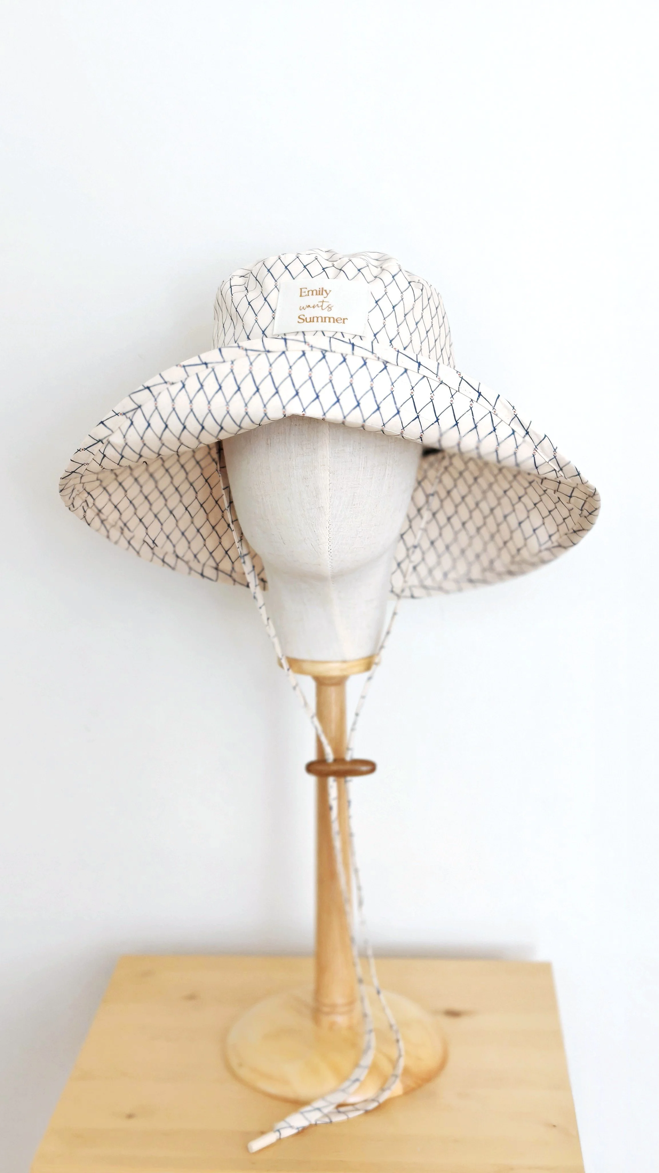 Adult Wide Brim Cotton Summer Sun Hat - Oceanside