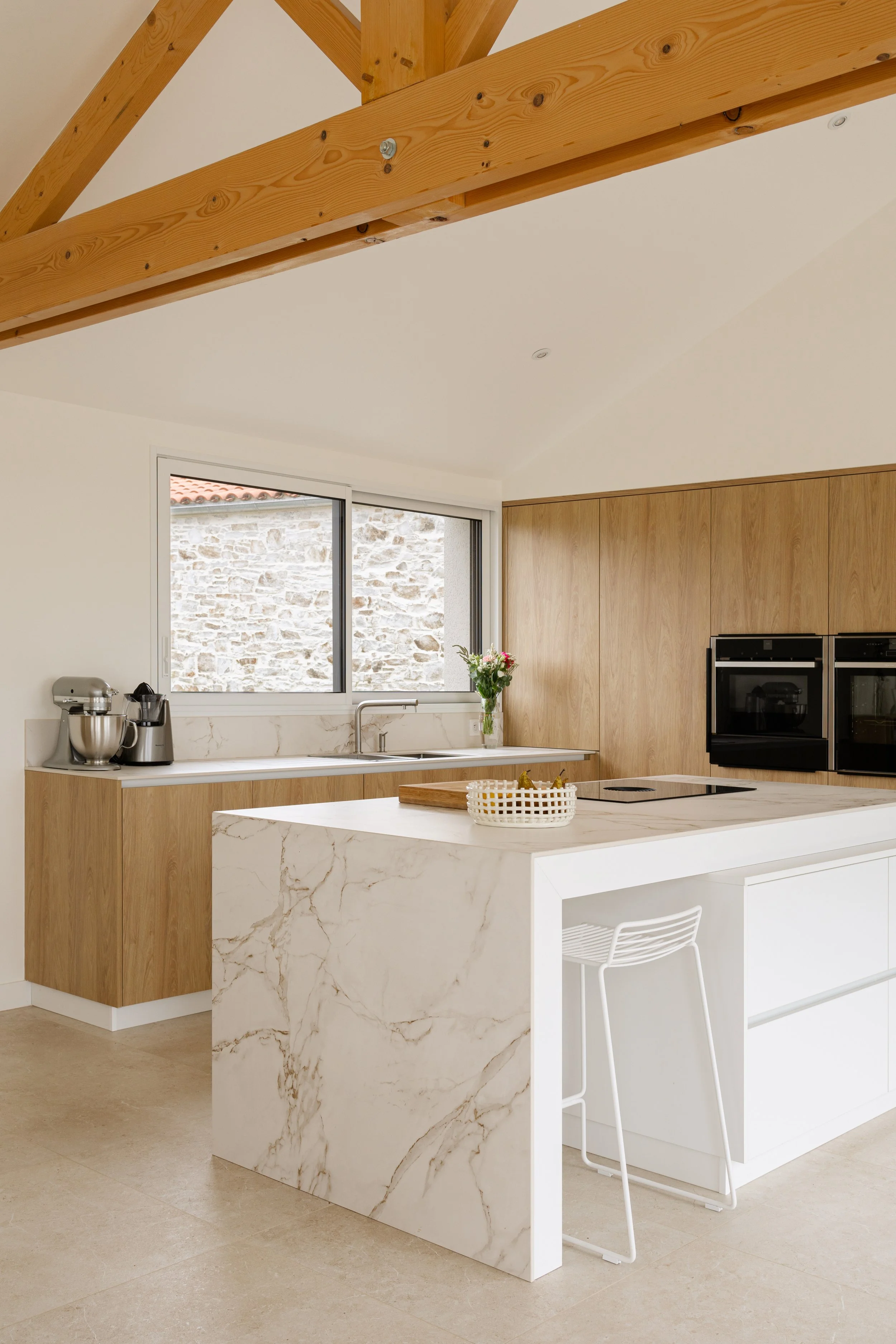 cuisine plan travail marbre