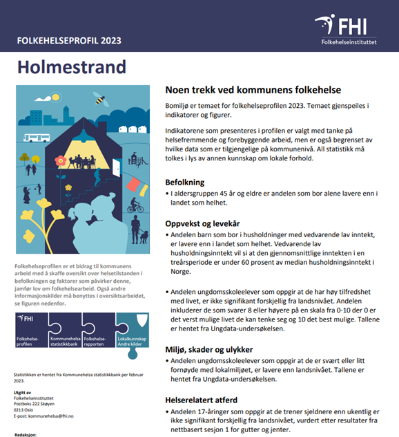 Folkehelseprofilene for kommunene er publisert