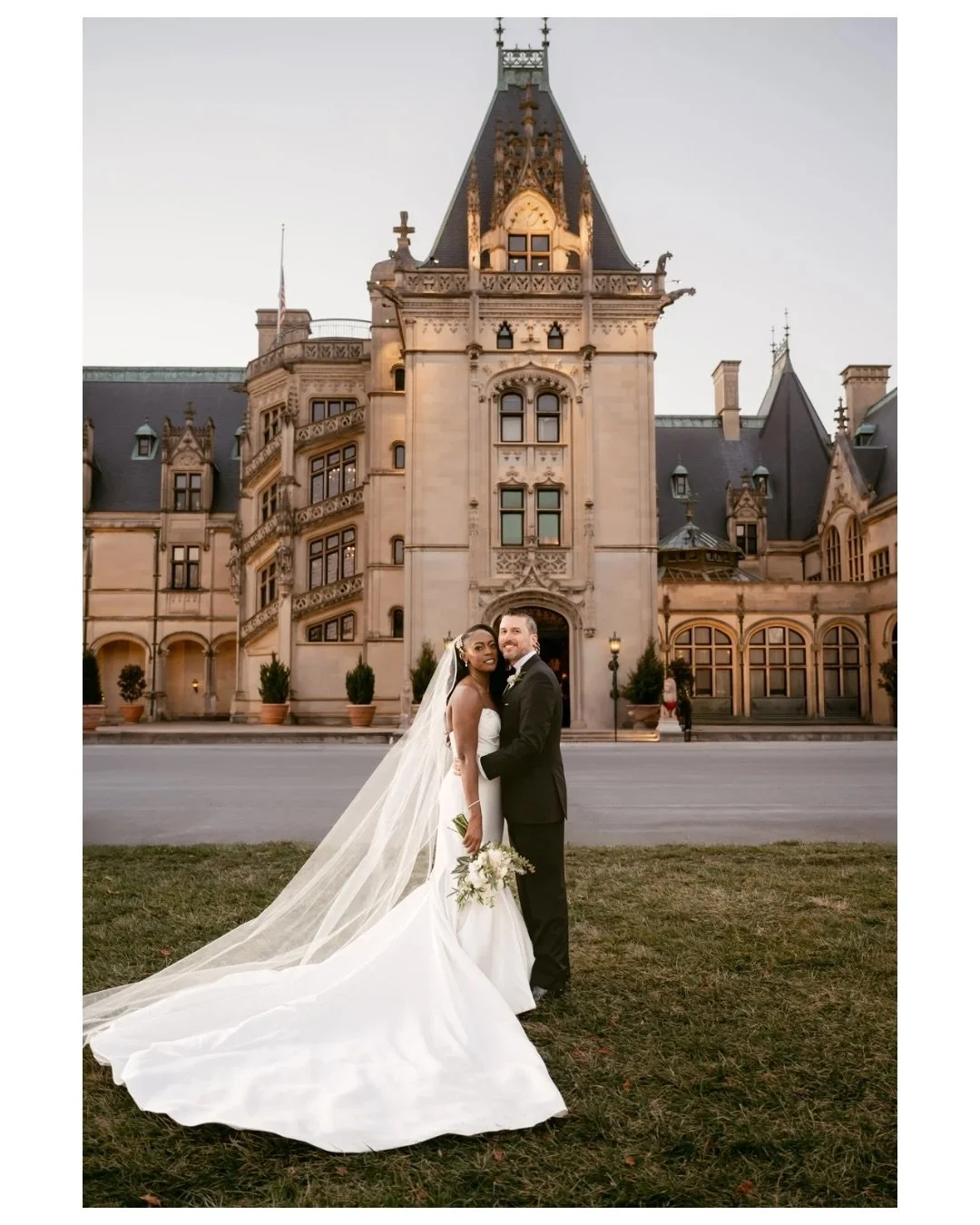 Cold hands, warm hearts truly defined this wedding at Diana at Biltmore Estate. The snow from the day before had mostly melted, but the air was still icy and crisp.  The bride, radiant in her mermaid-cut gown, braved the chill with grace - never once