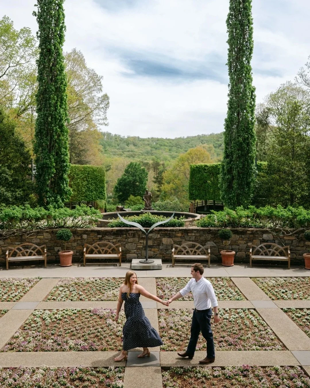 From 80 degrees to 50 degrees overnight! But you&rsquo;d never know how chilly it was by the way these two look. We had the most perfect, snuggly (and windy!) engagement session at the beautiful @ncarboretum. The views were breathtaking, and their lo