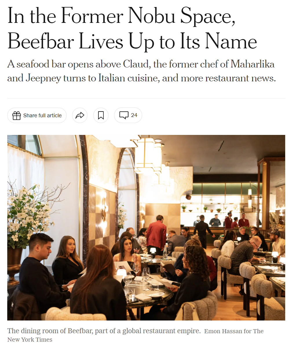 Beefbar | New York Times