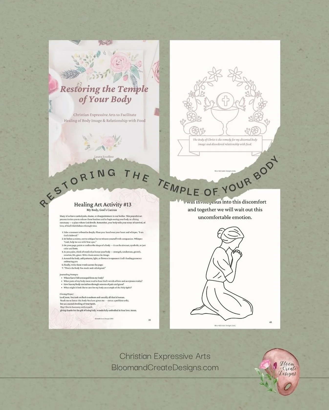 Dear Lovely Ladies, 🌷

This guide to using therapeutic skills, journaling, and creativity in the healing of disordered relationships with bodies and food is the fruit of my own healing journey. In 2008, I was diagnosed with anorexia nervosa and bega