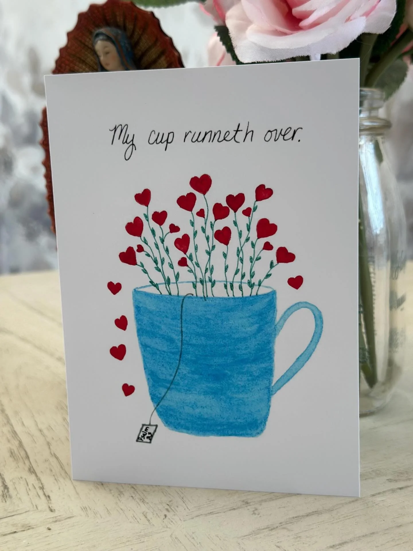 Share the abundant goodness of the Lord ❤️

Perfect for thank you notes, letters of appreciation or encouragement, or just a cheerful hello, this design is available as a single card or in boxed sets of 6.

You will find these cards and many other or