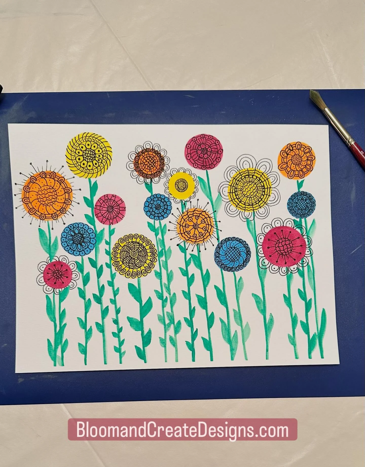 I&rsquo;m obsessed with painting circles! 🟣🟡🟢🔵🔴⚪️

Watercolor and ink doodle on watercolor paper 

@l.a.ercolino 

#watercolorforrelaxation #paintingismytherapy #ilovetopaint #doodling #zentangledoodle #flowerdoodles #watercolorfun #flowerpainti