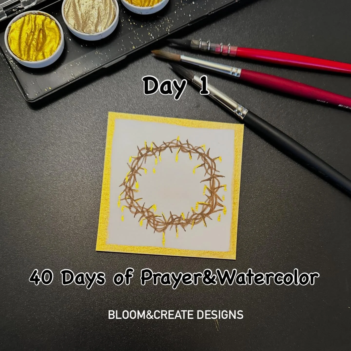 The King of Creation surrendered His crown of glory in exchange for a crown of thorns. 

All glory and praise to Jesus Who suffered and died for us.

BloomandCreateDesigns.com