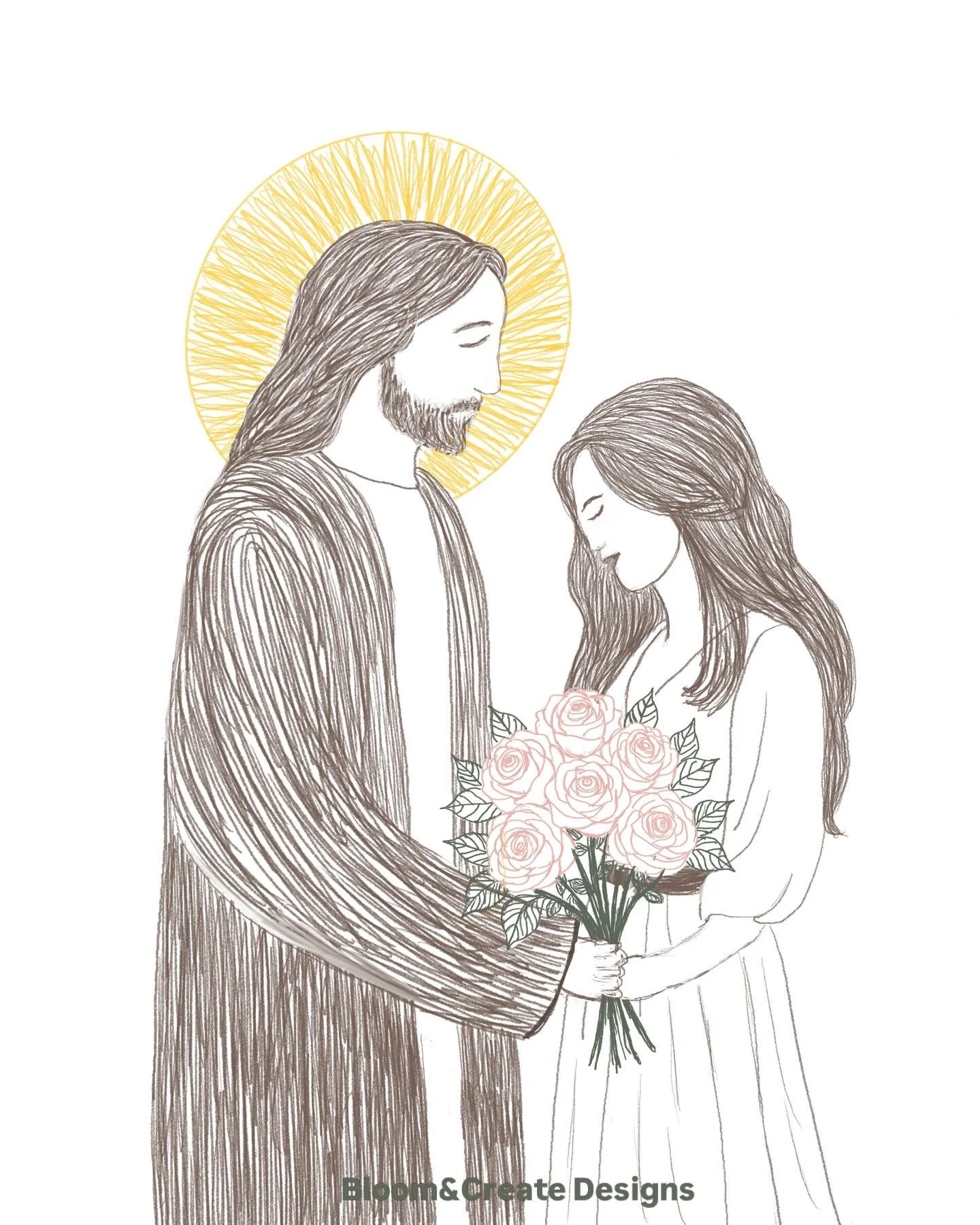 This drawing is a reminder of an invisible reality. The truth is Jesus is looking upon you with love and offering you gifts of His deep affection for you in every moment.

You are His beloved one.

Do you need more reminders of your belovedness? Come