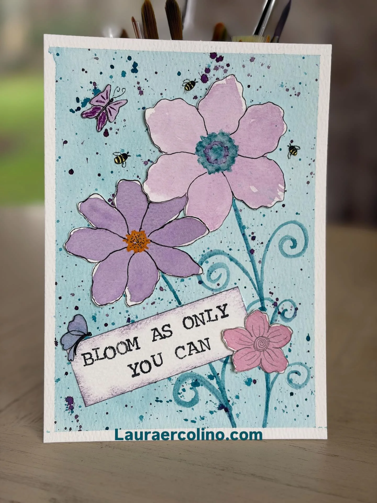 Bloom as only you can! 🌷🌷🌷

#watercolorartwork #collageartwork #bloomwithgrace #artismytherapy #watercolorflowers