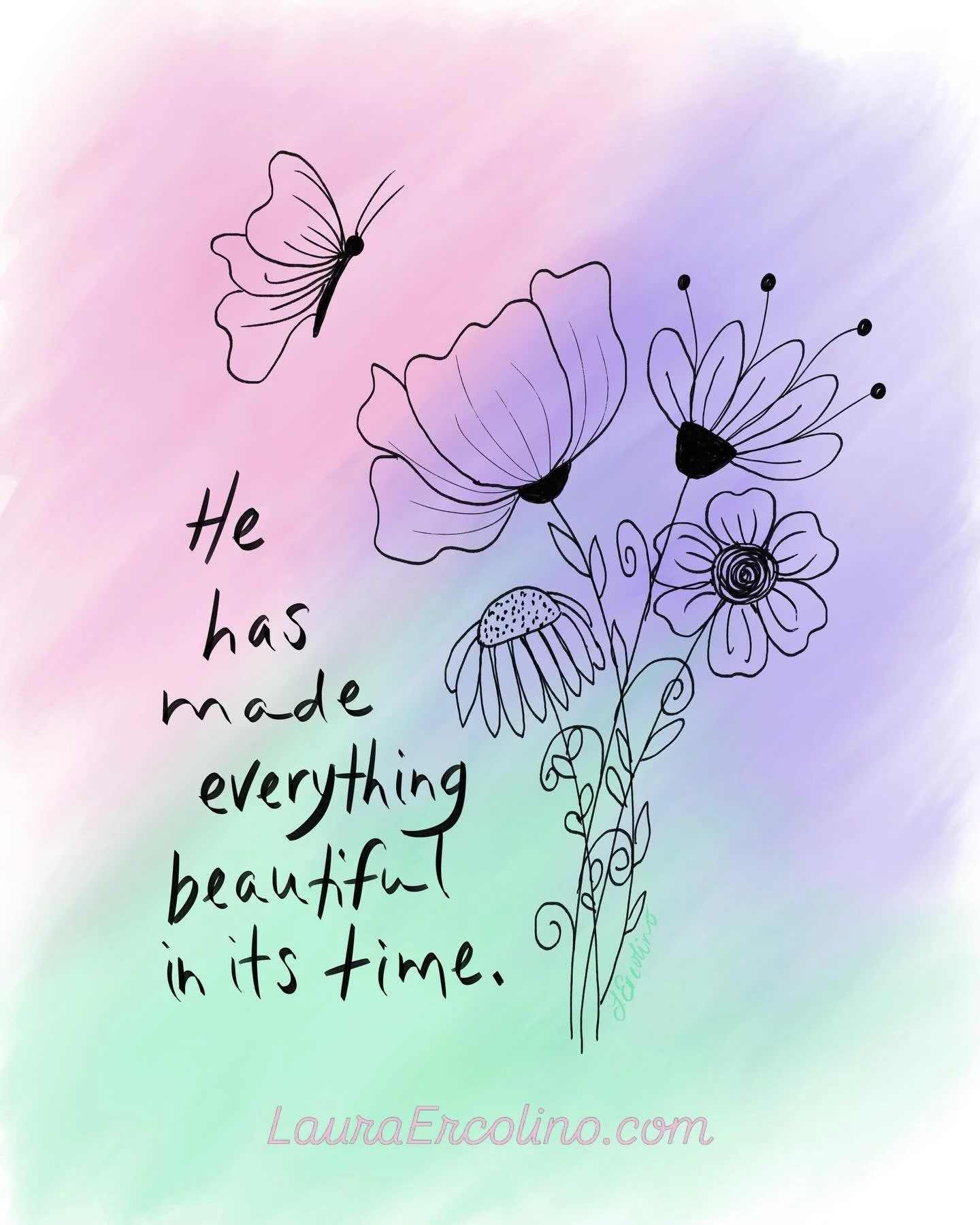 Doodling flowers and contemplating the Word of God stills my mind and heart.