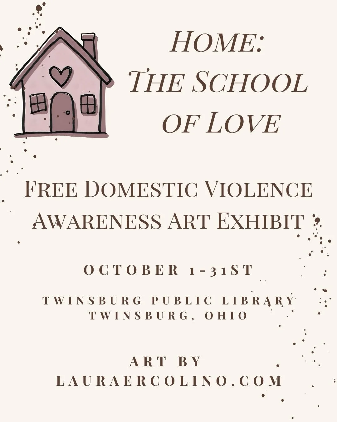 Art allows us to express what is too deep for words. Art is a pathway to healing and a way for those who have been silenced to reclaim their voices. 

Experience the healing power of art in the lives of domestic violence survivors at the Twinsburg Li