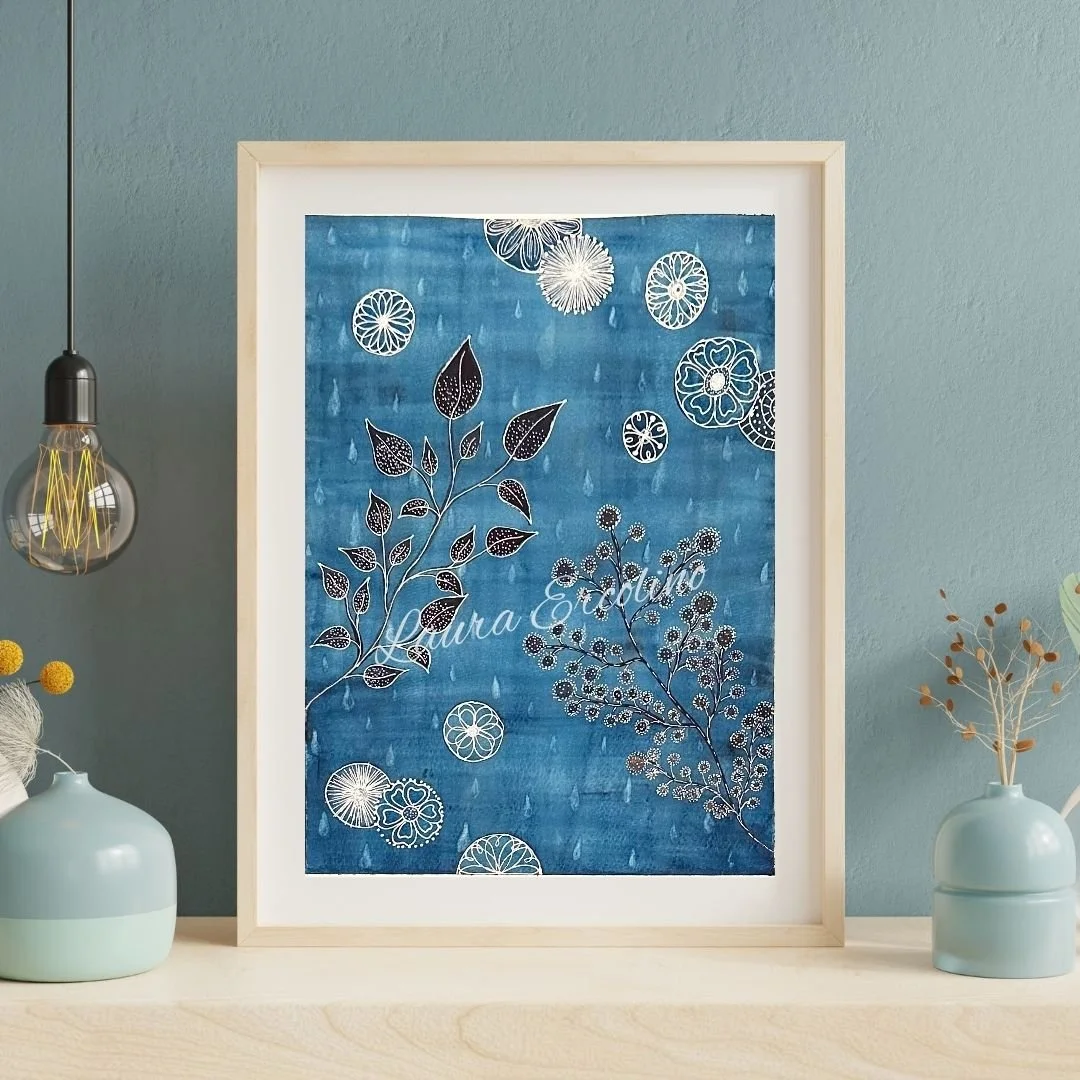 My Tears Became Rain Watercolor Print