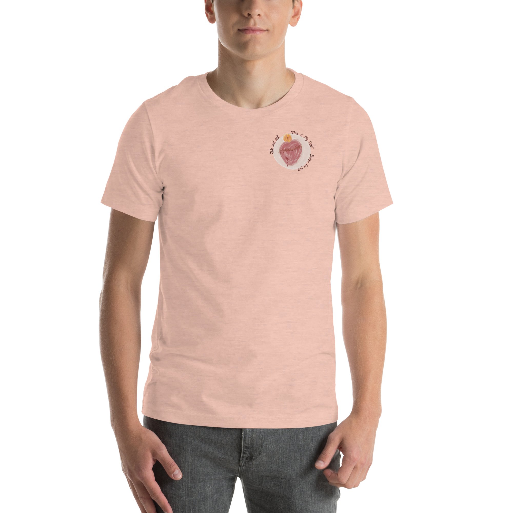 unisex-staple-t-shirt-heather-prism-peach-front-67df8f9cbf9c4.jpeg