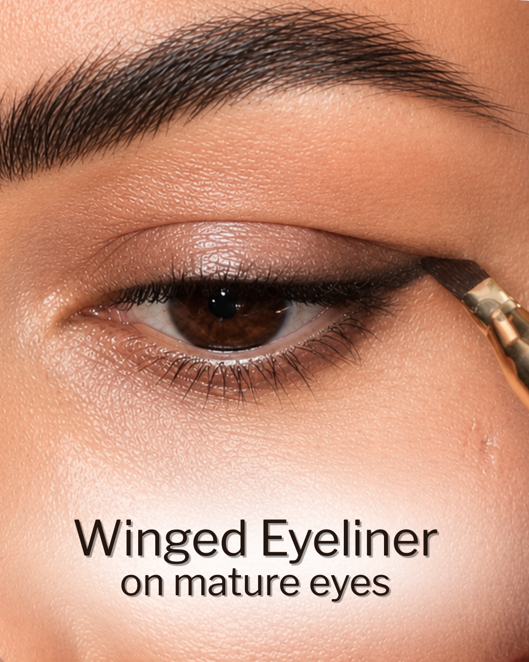 The Soft Winged Eyeliner Technique for Hooded Eyes