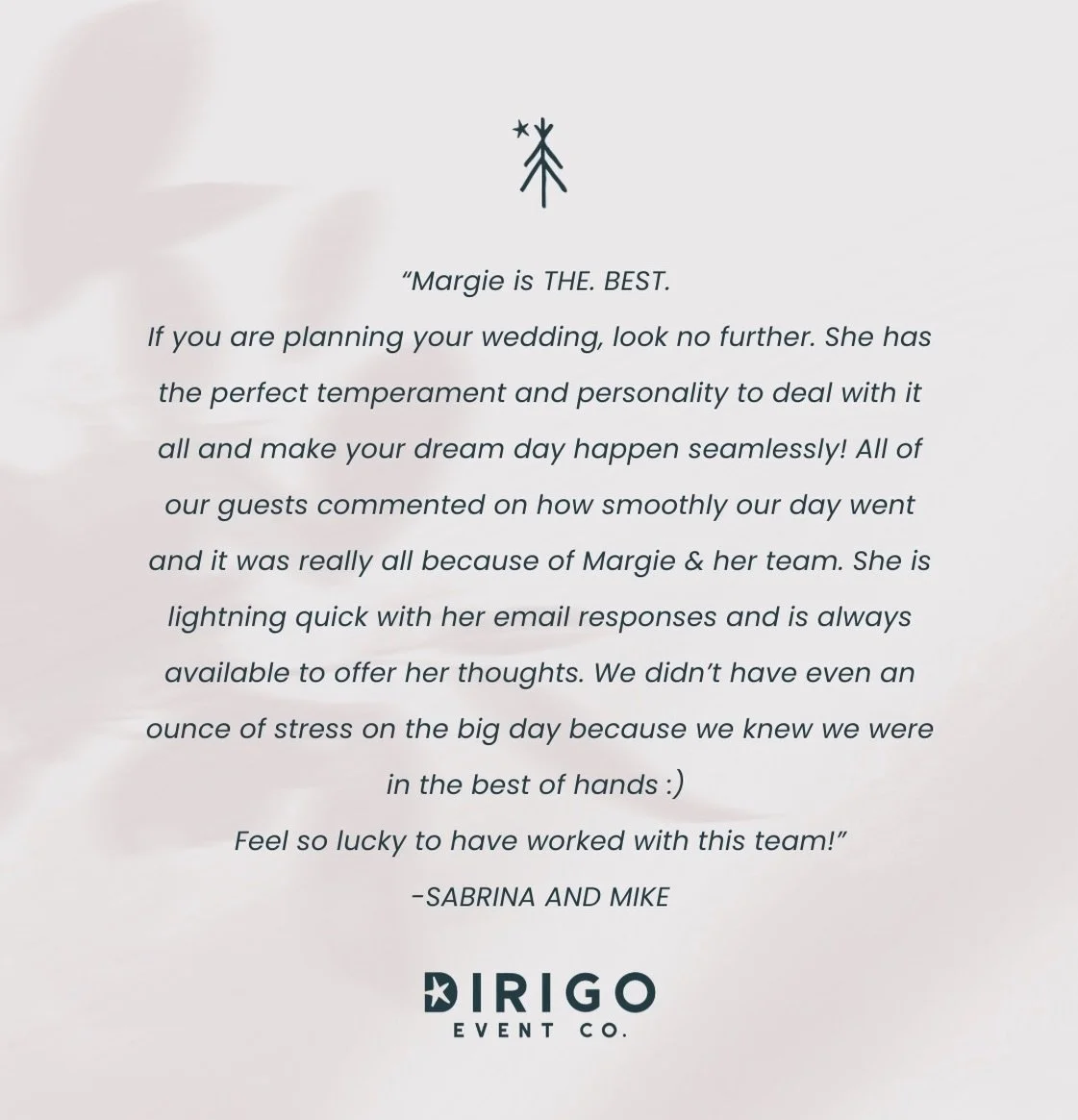 in addition to keeping a *perfect* timeline - our number one goal is you feeling secure and taken care of on your wedding day. hearing that our clients had a totally stress-free day is music to our ears.

and yes, we will also be buddies with your gu