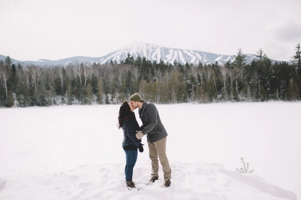 this is my husband and I, over 11 years ago at our engagement shoot at the sugarloaf outdoor center in carrabassett valley- a special place for so many mainers, including us. after leaving the advertising world and traveling the country for nascar ev